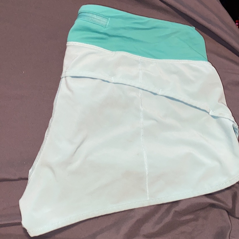 teal lulu lemon speed shorts